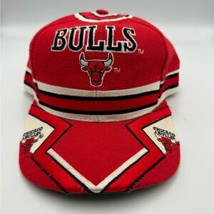 Vintage 90's Chicago Bulls Game Day Jersey SAMPLE Stamp Snapback Hat Used
